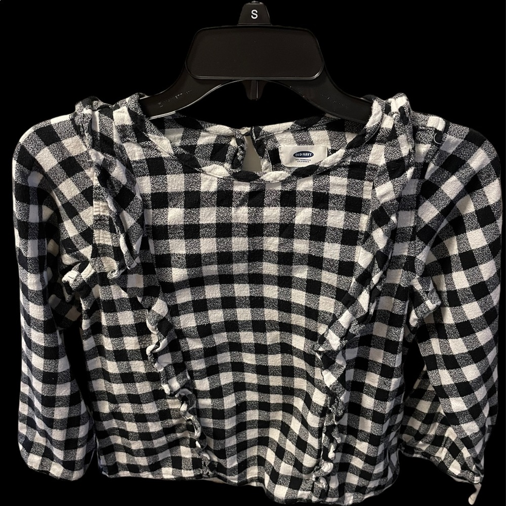 Old Navy XL girls check long sleeve shirt
